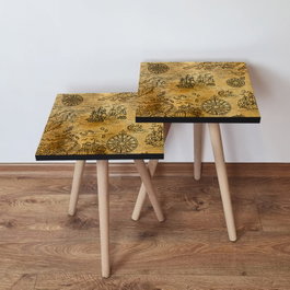 Hanah Home Mesas Nido Camel y Negro